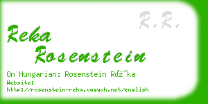 reka rosenstein business card
